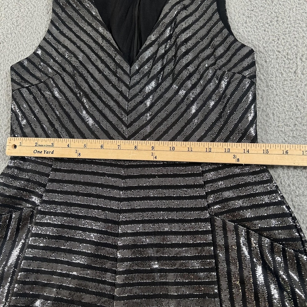 MINKPINK Romper Womens Large Black Metallic Striped Sleeveless Party IM15F2061 - Picture 11 of 16